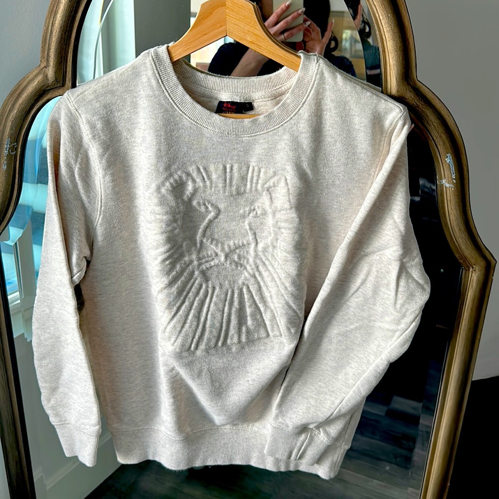 Authentic Disney Lion King on Broadway NY embossed sweatshirt. S